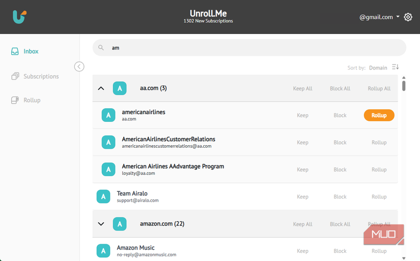 01 Unrollme Inbox Tab