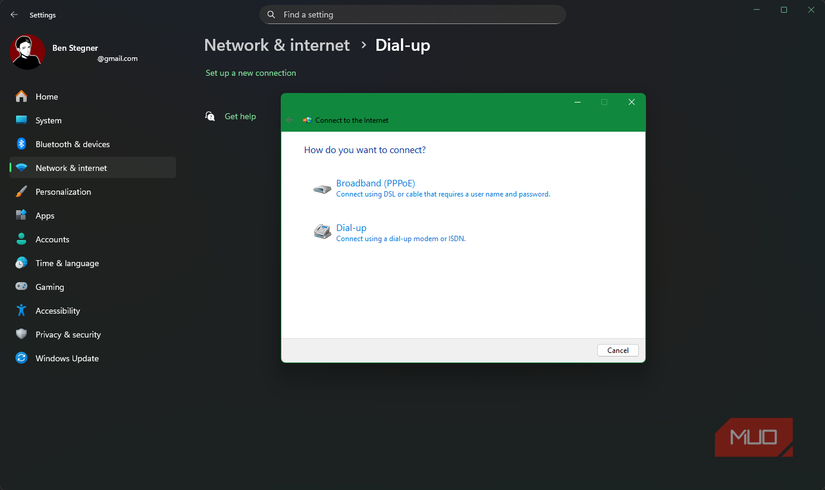 01 Windows 11 Dial-Up Internet