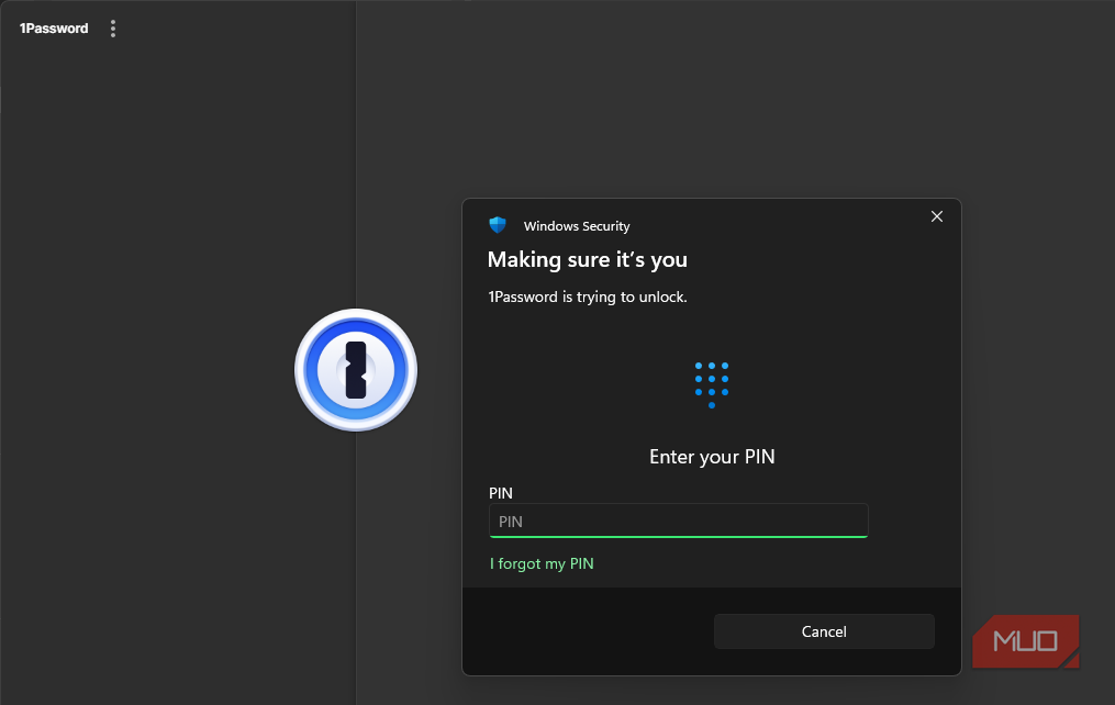 1Password Windows Hello Prompt