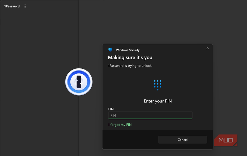 1Password Windows Hello Prompt