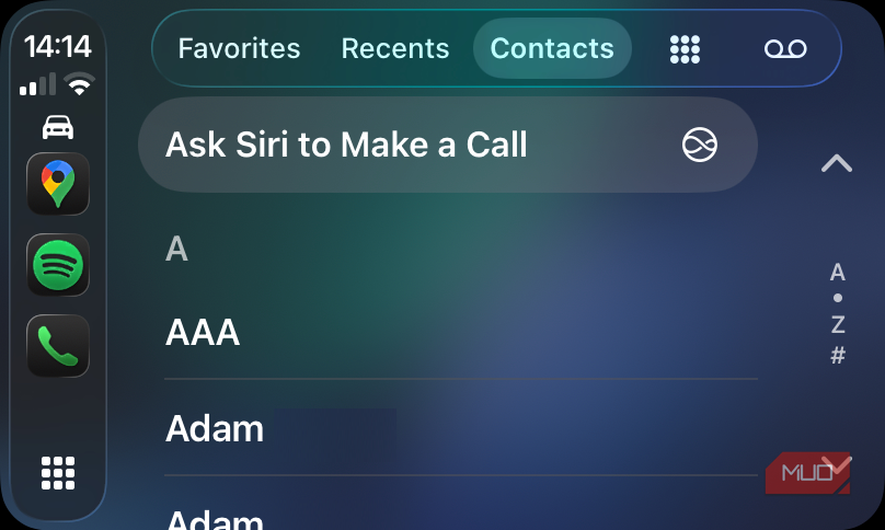 05 CarPlay Contacts Page