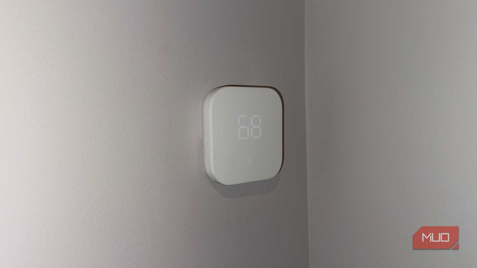 Amazon smart theromstat on wall 