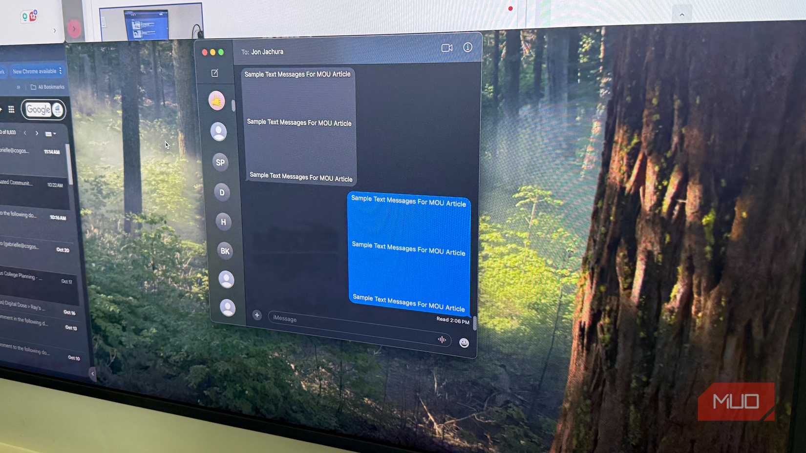 Apple messages app on macOS