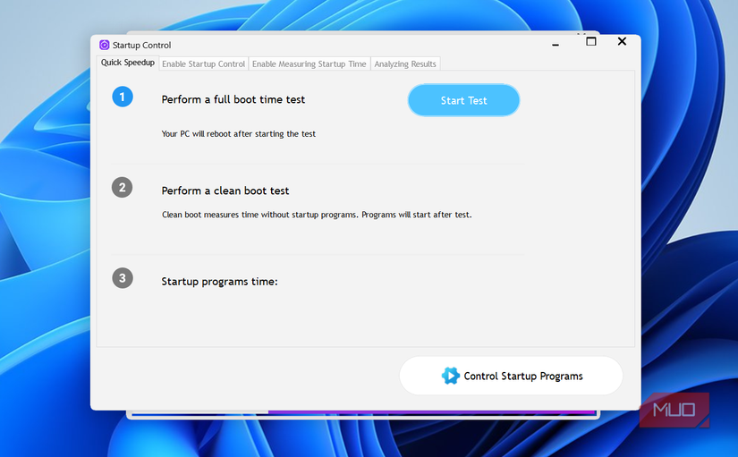 BootRacer app startup time measure tool on PC