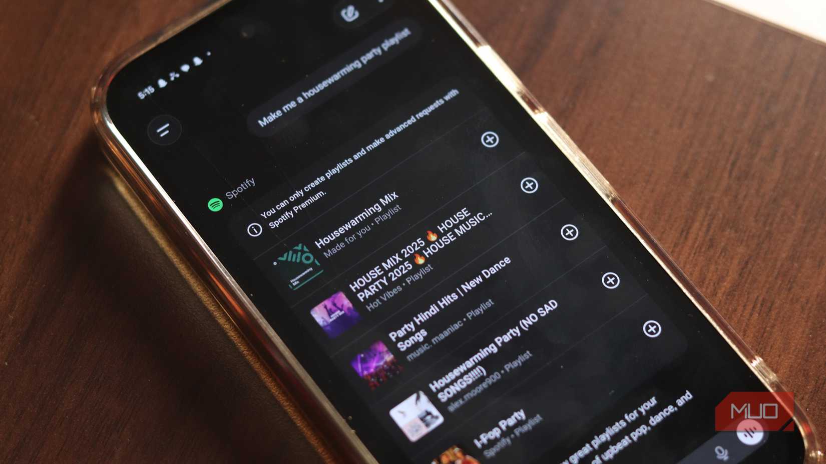 ChatGPT using Spotify in the chat window.