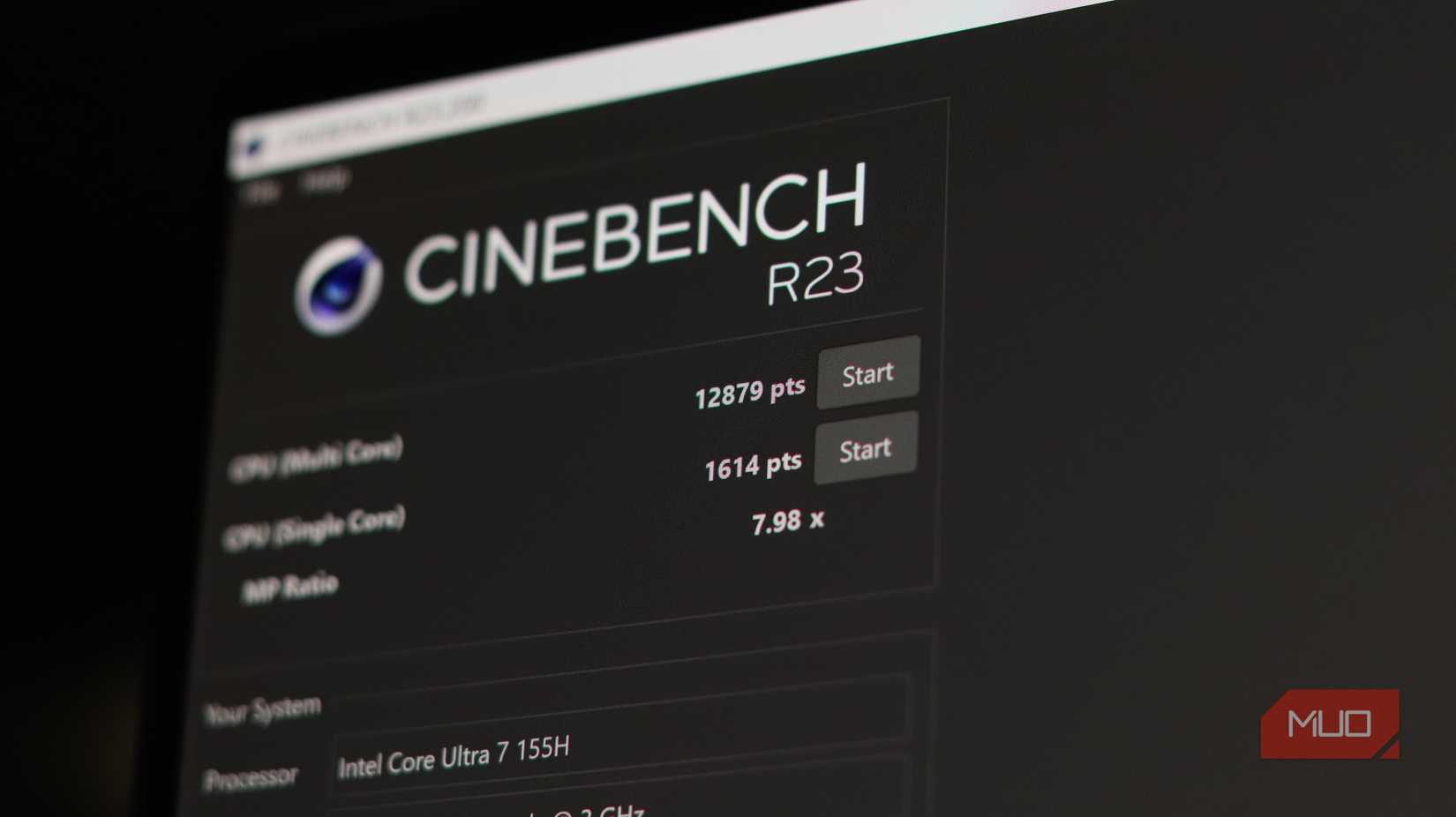 Scorul benchmark-ului Cinebench după optimizările Sparkle.