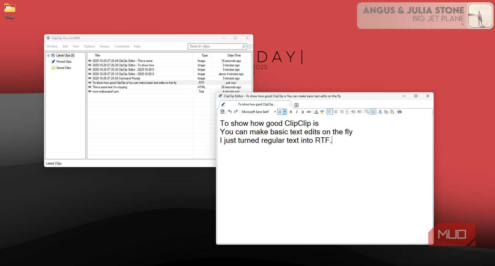 ClipClip RTF editor