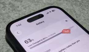 Closeup of iPhone showing battery menu