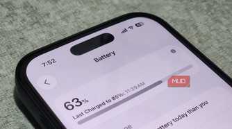 Closeup of iPhone showing battery menu