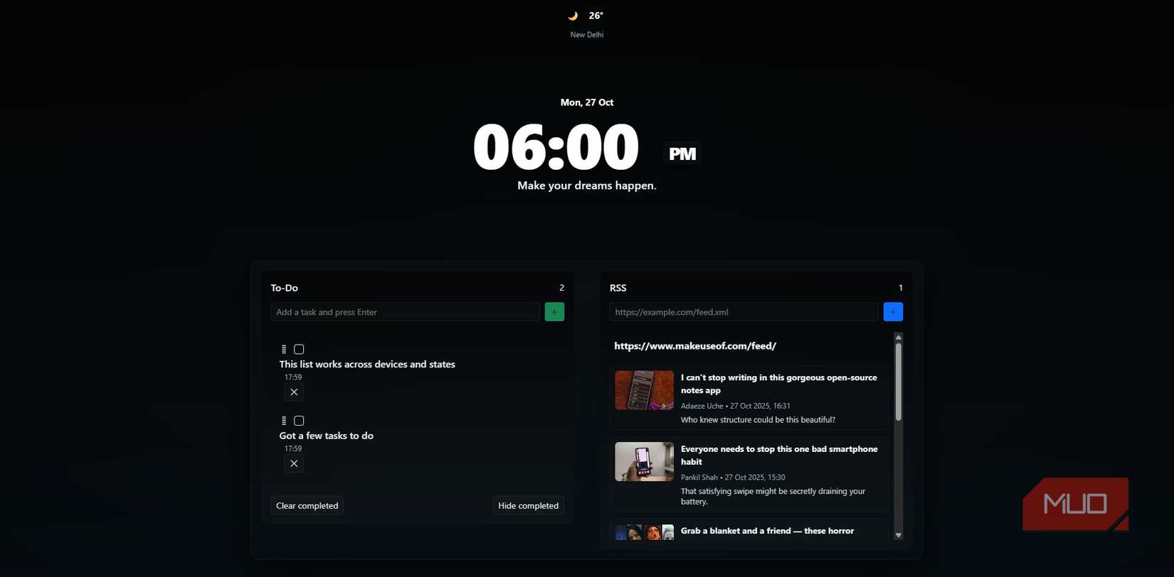 custom homepage for Google Chrome