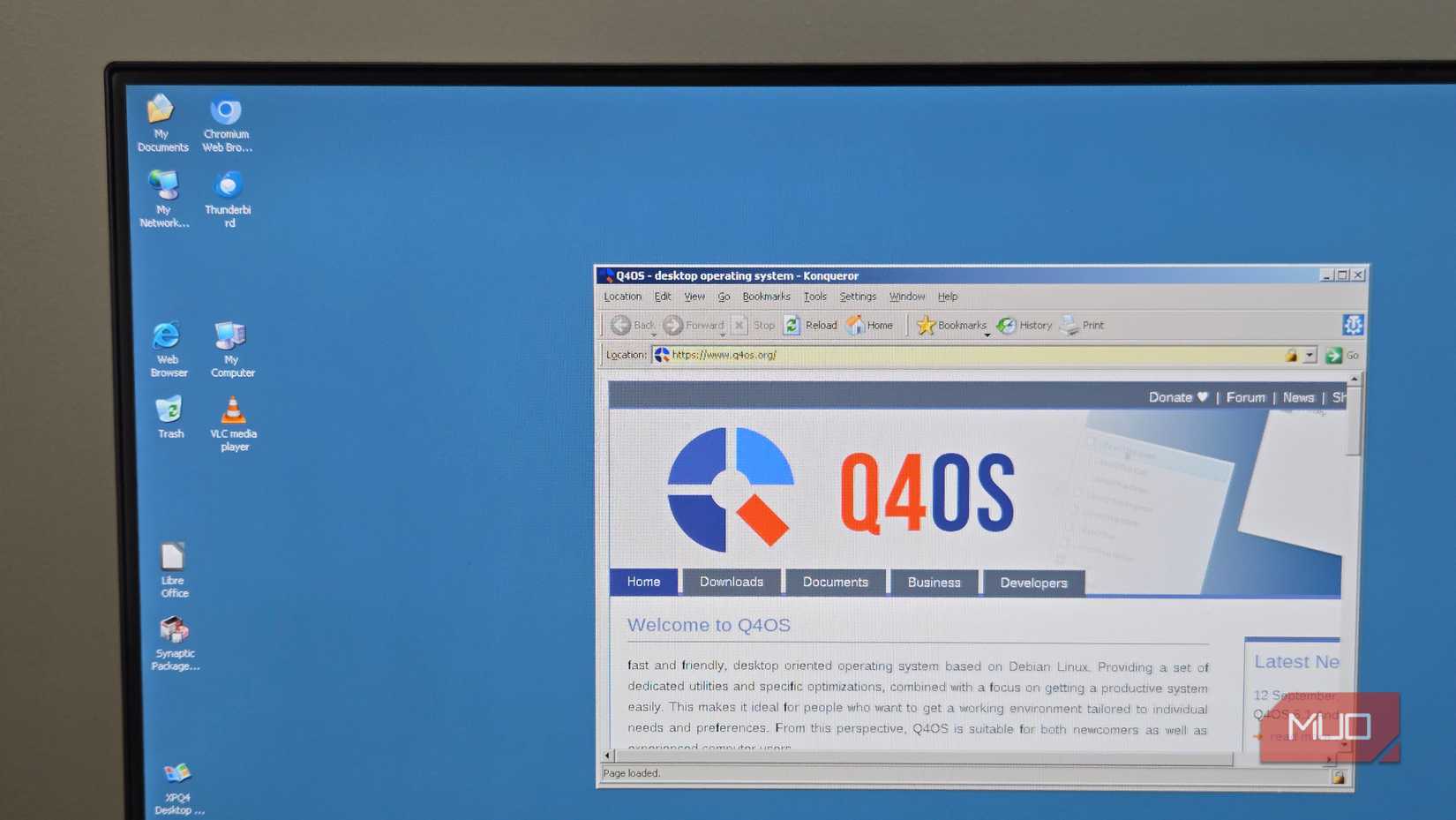 Default browser open on q4OS 