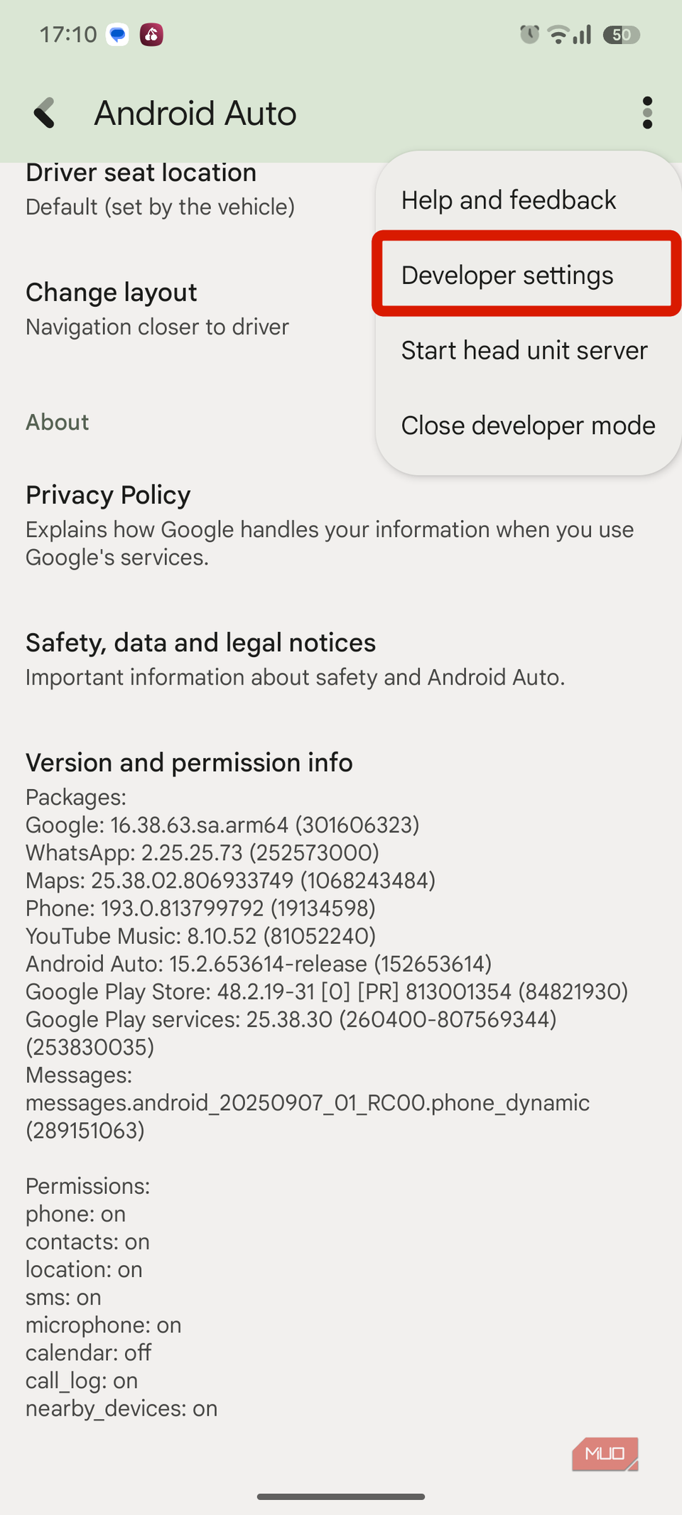 Android Developers Menu Access I tweaked these Developer options and Android Auto became far less annoying