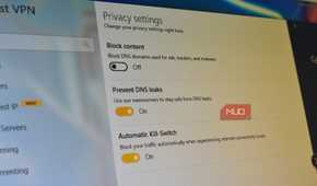 dns leaks and kill switch option in vpn.
