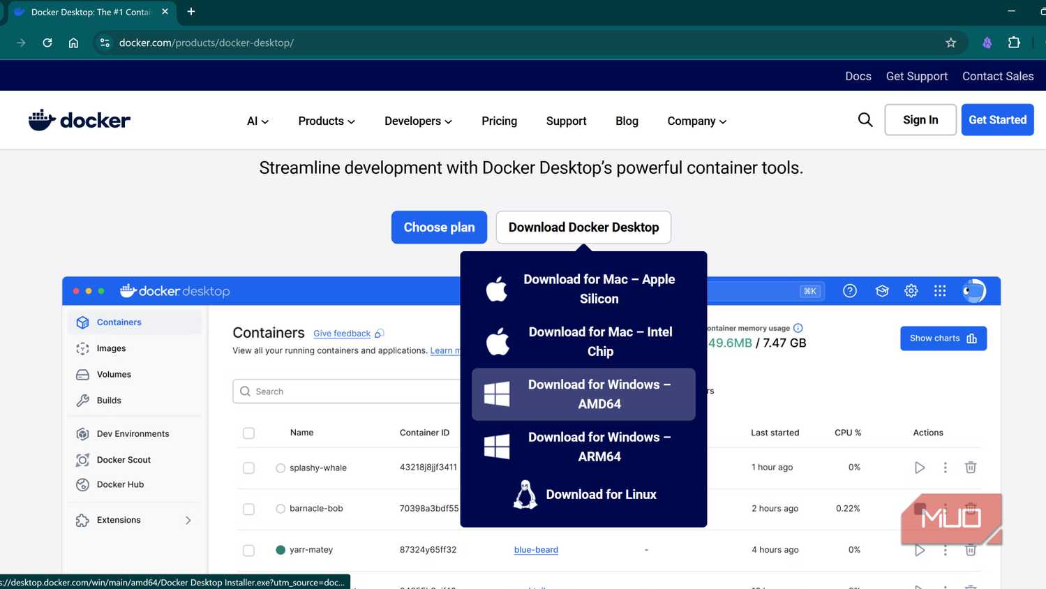 Download Docker Desktop
