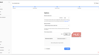 Duplicati backup advanced options