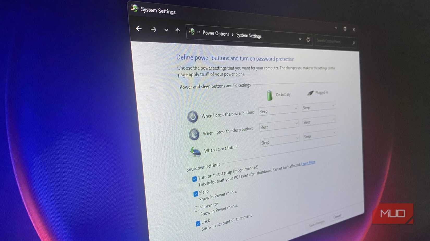 Enabling Fast startup to fix slow boot
