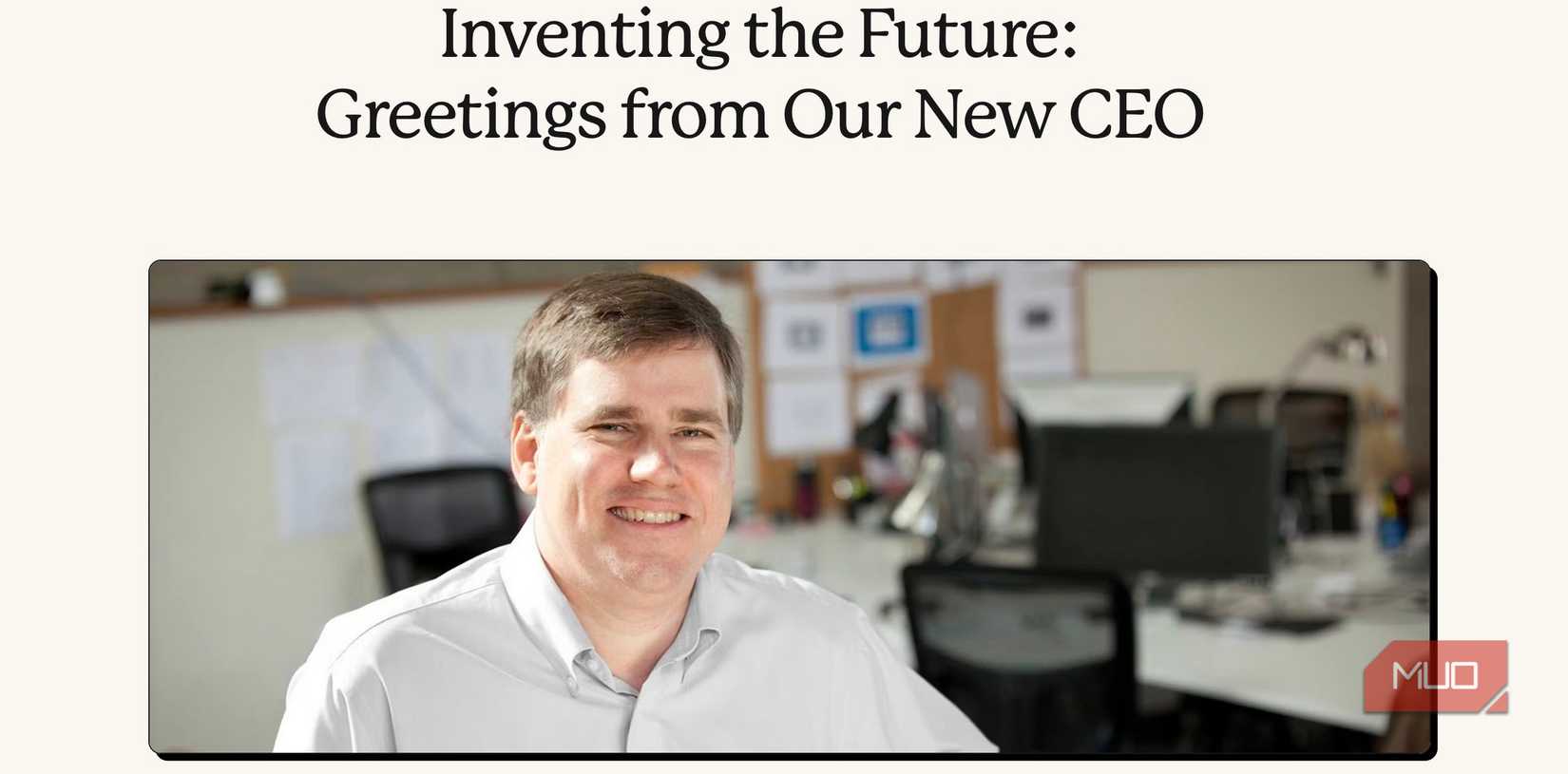 An Evernote blog announcing new CEO.