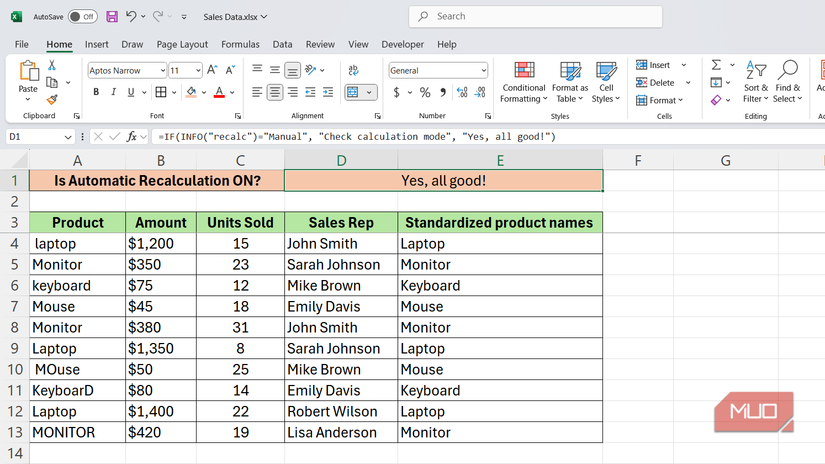 Excel’s INFO and CELL functions tell you what’s happening under the hood