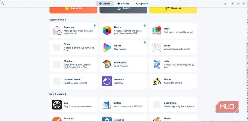 Exploring available programs for Zoriin OS
