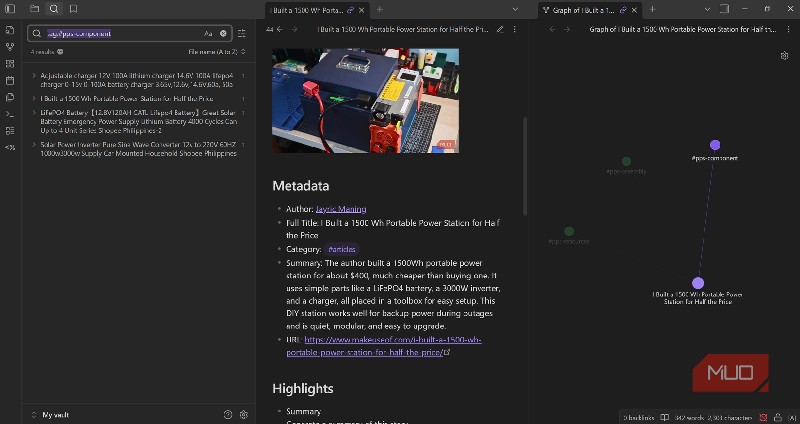 Finding all component highlights using local graph view
