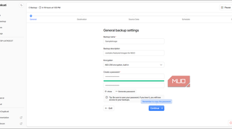 General backup setting
