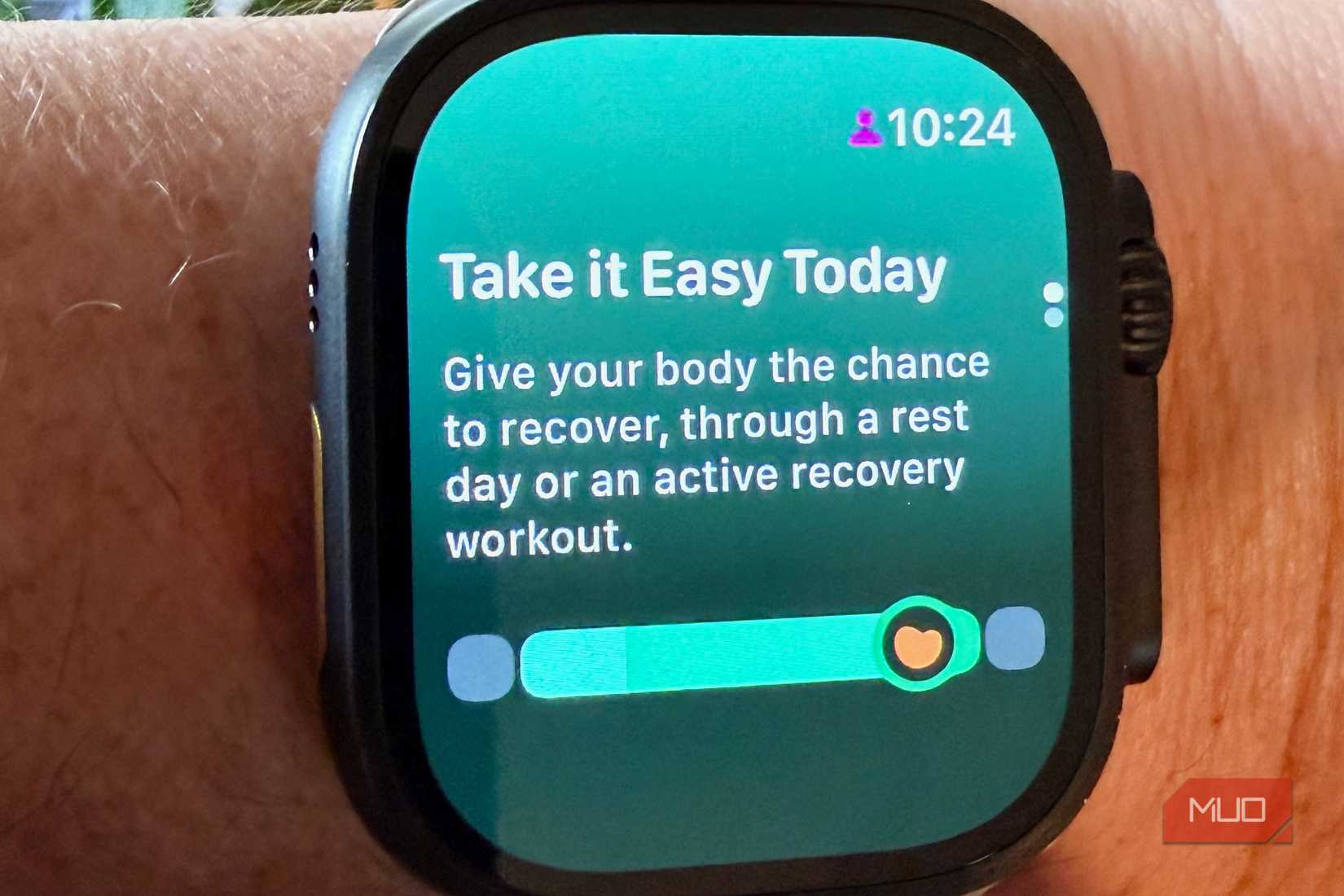 The Gentler Streak app on Apple Watch.