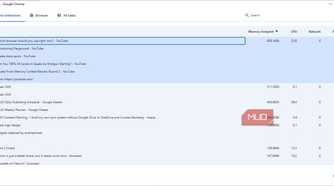 google chrome task manager default memory use