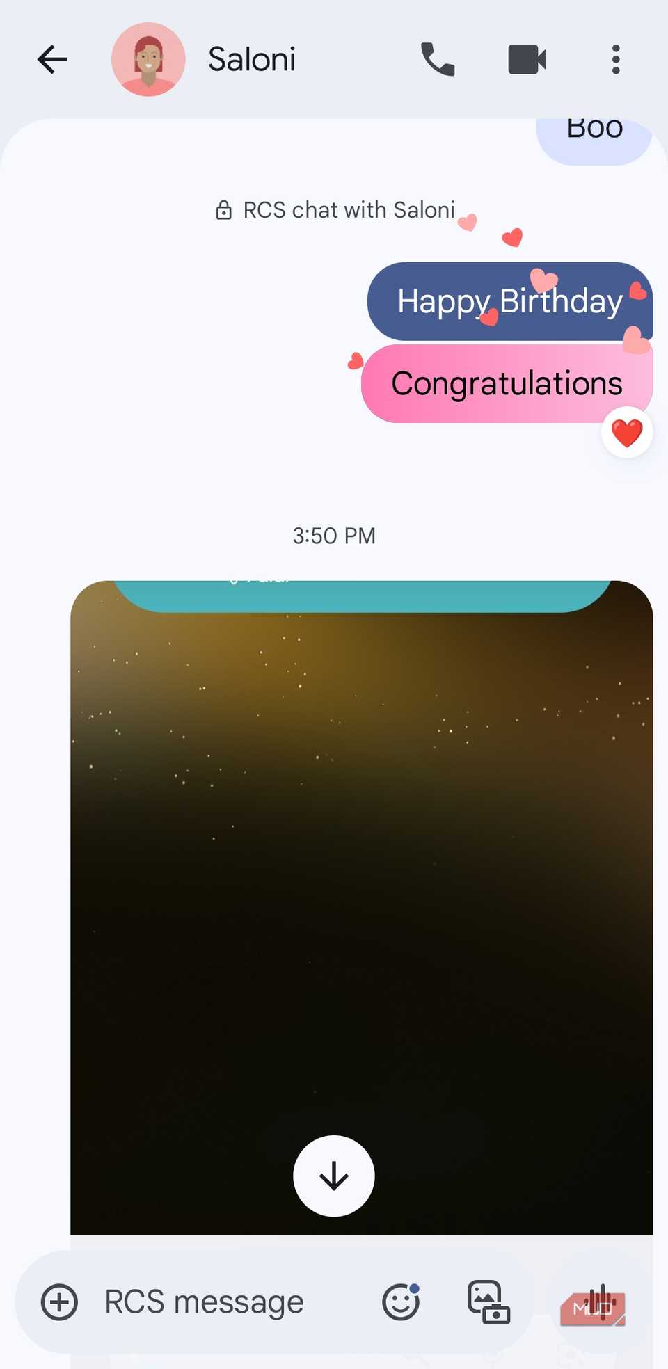 Google Messages like reaction on Android phone