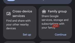 Google services dashboard screen