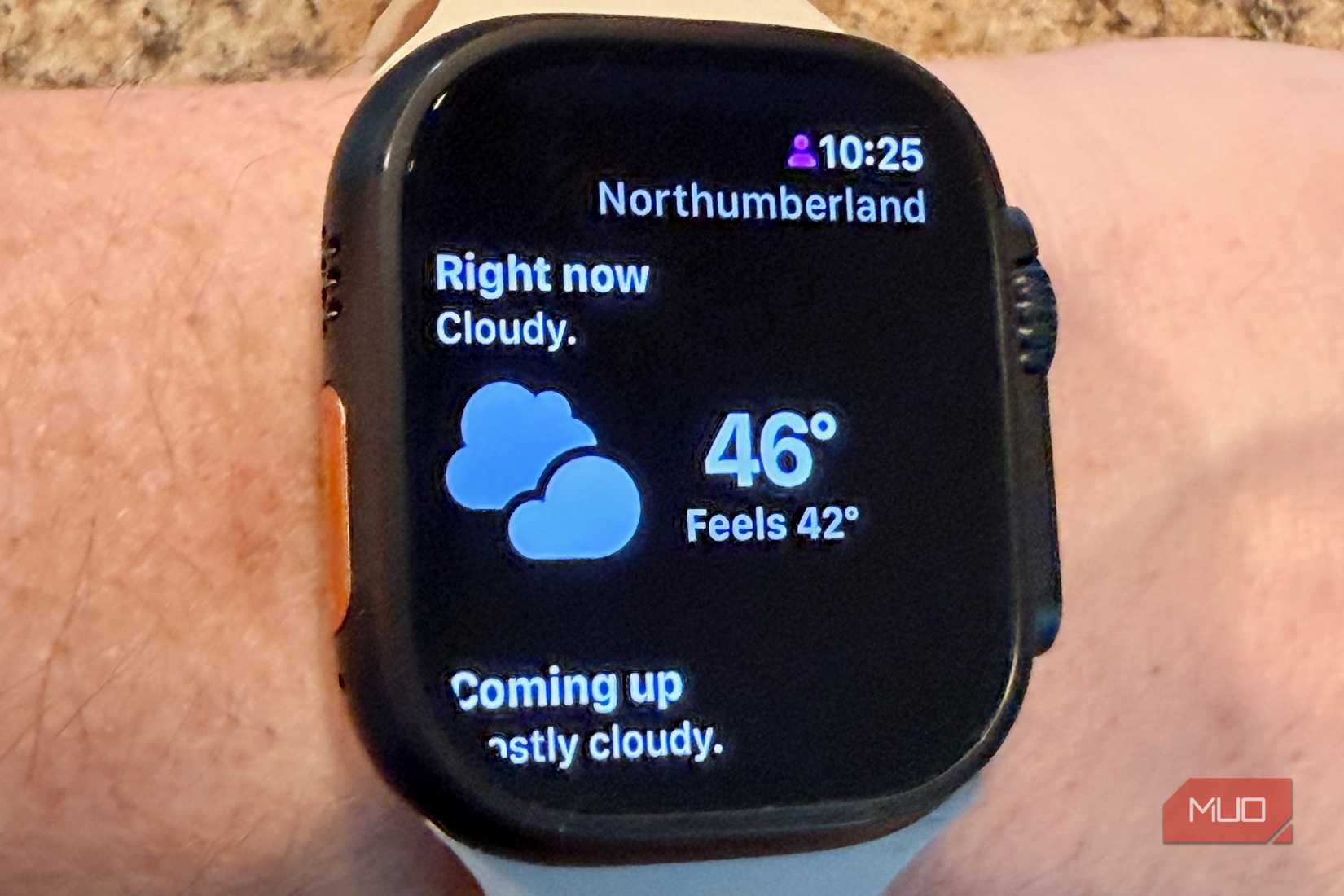 Hello Weather app on Apple Watch.