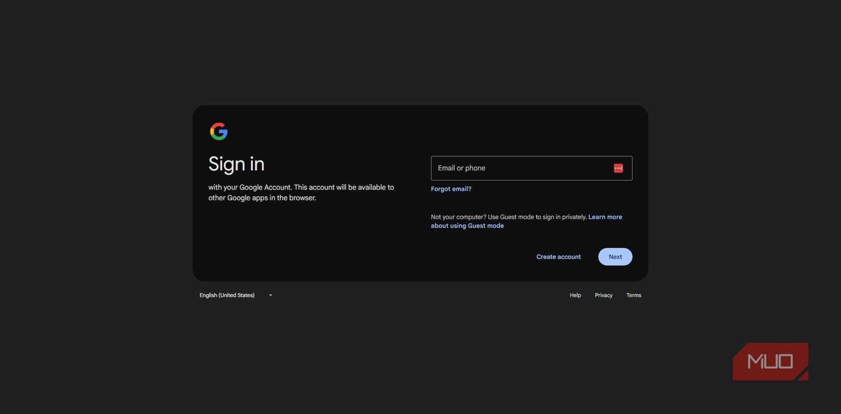 Inputng user password to log in to Google