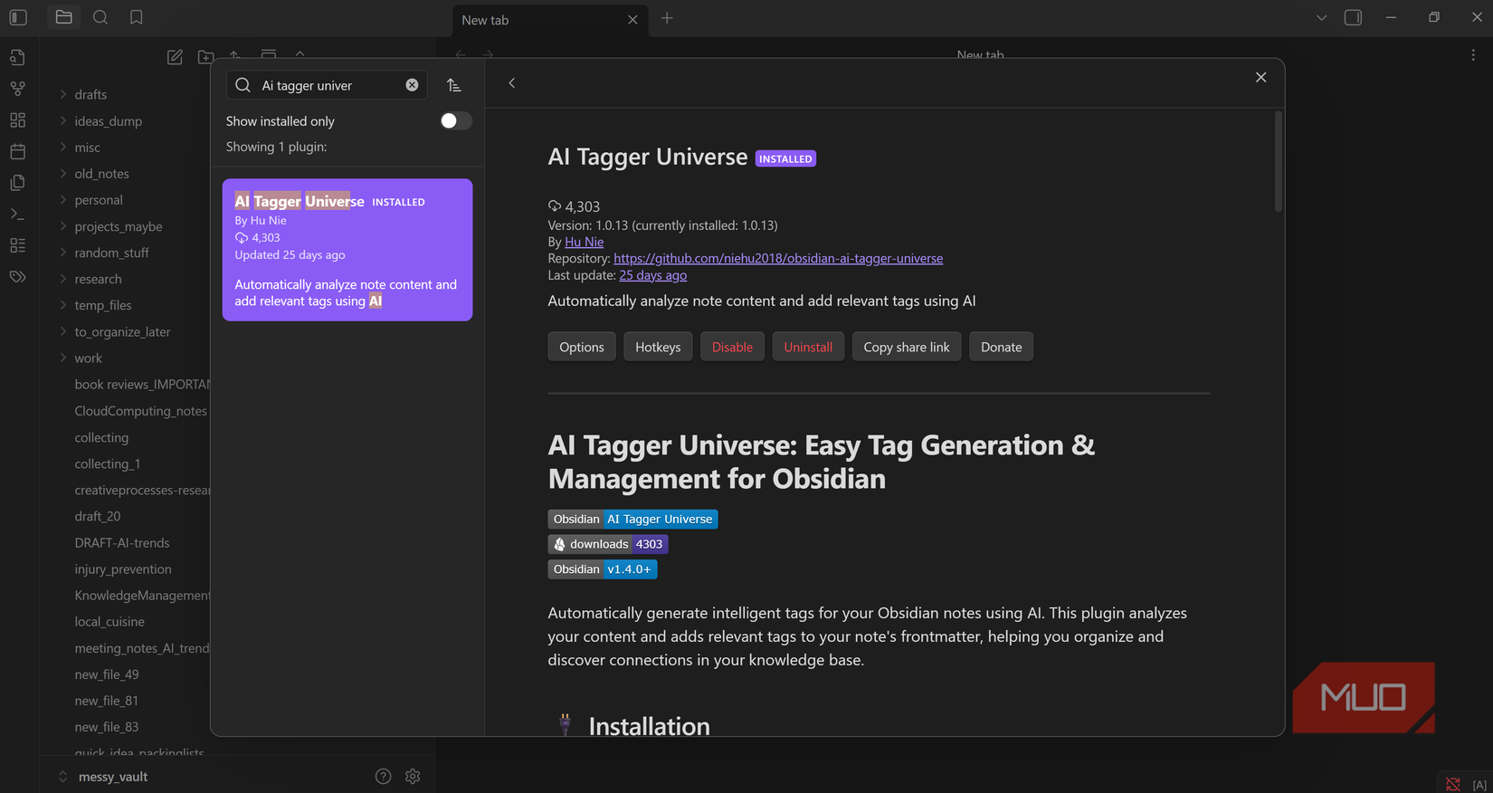 Install AI Tagger Universe