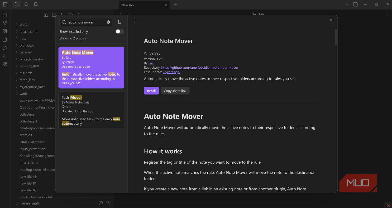 Install Auto Note Mover