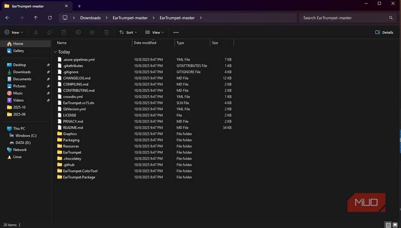 Installation files for the EarTrumpet app from GitHub