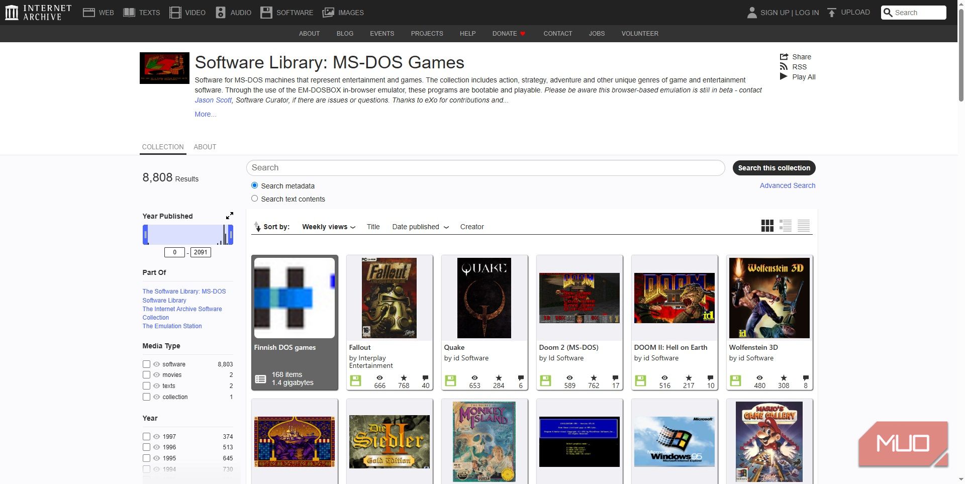 internet archive wayback machine old games