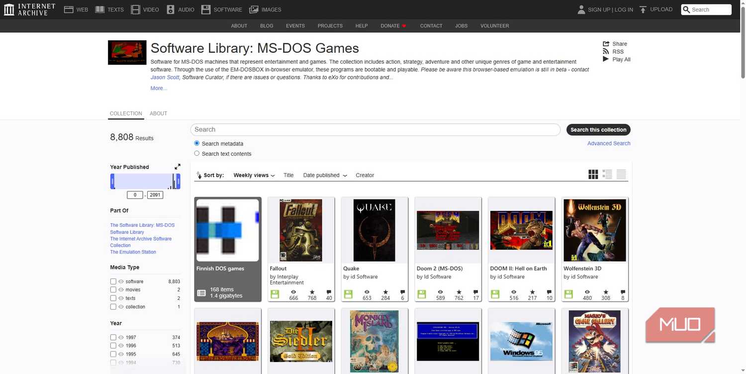 internet archive wayback machine old games