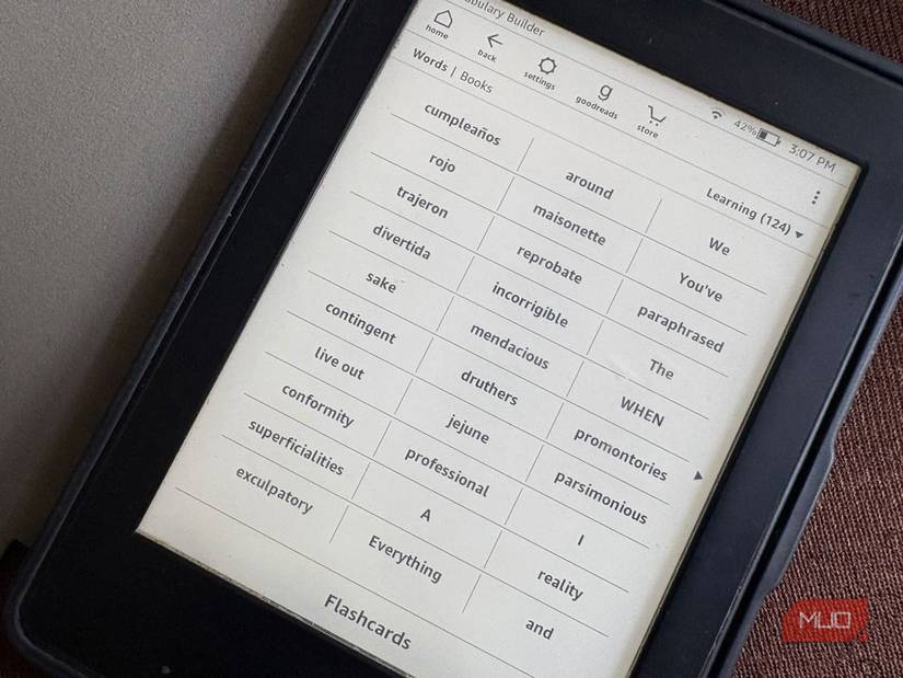 Kindle Flashcards and Vocabulary Builder.