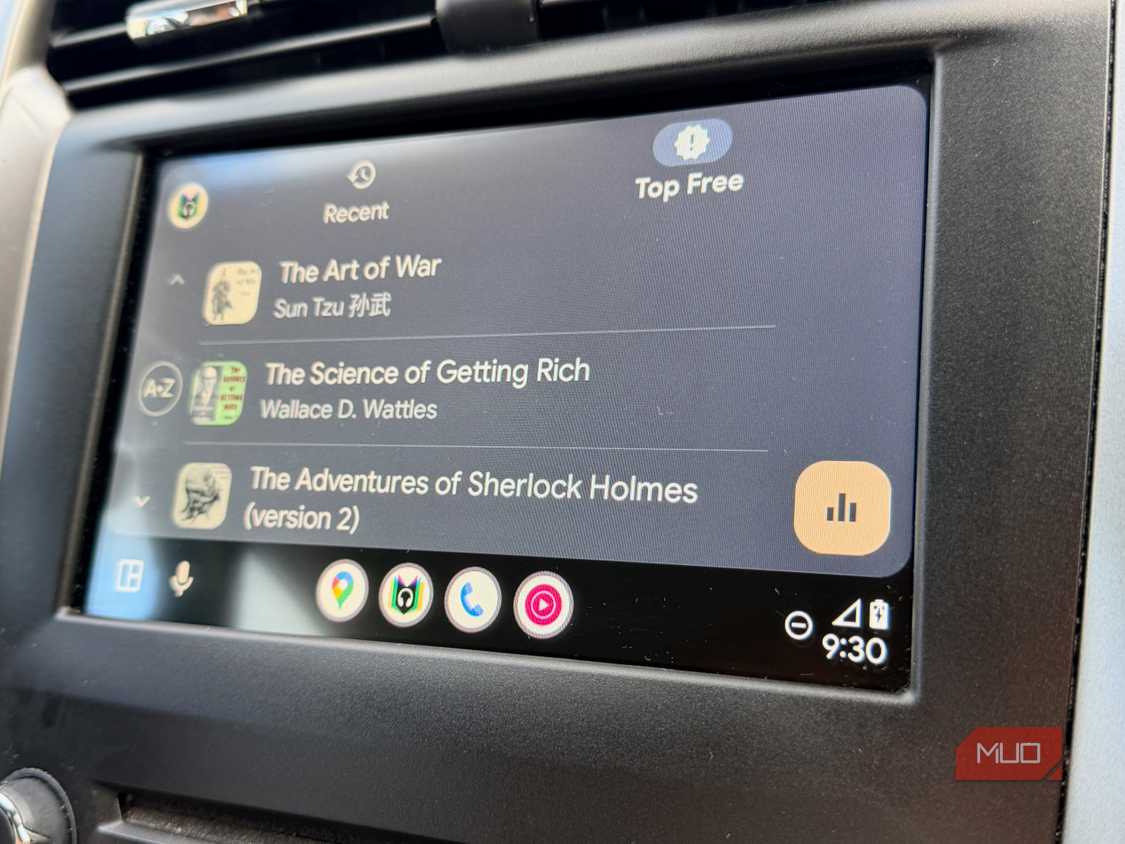 Librovox on Android Auto.