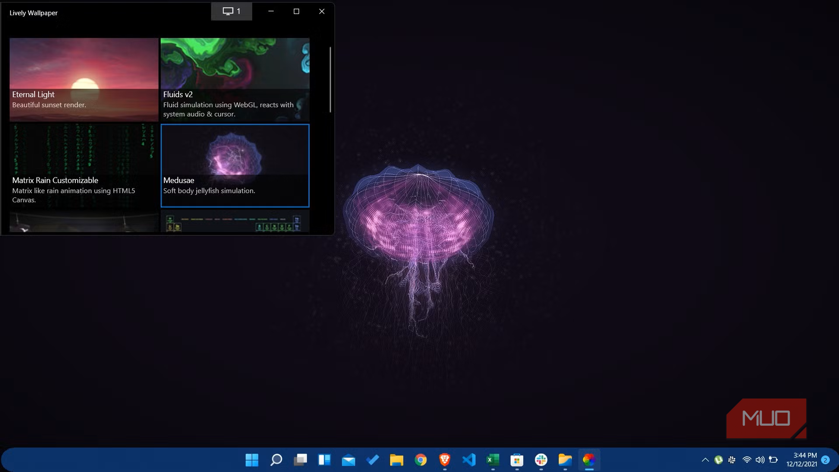 Lively wallpapers app on Windows 11