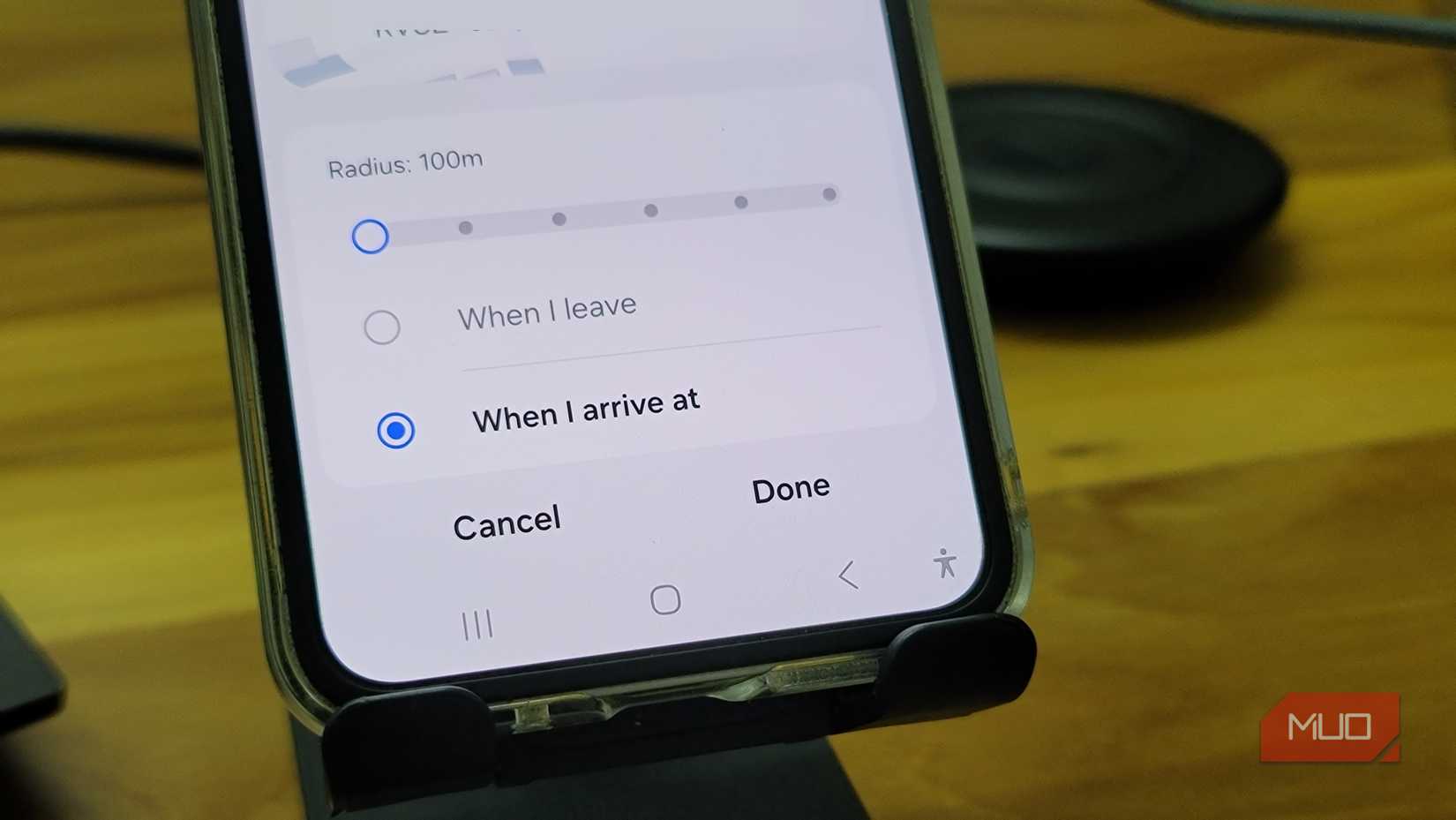 Location reminder option on the Samsung Reminder app on a Glaxy Z Flip 6