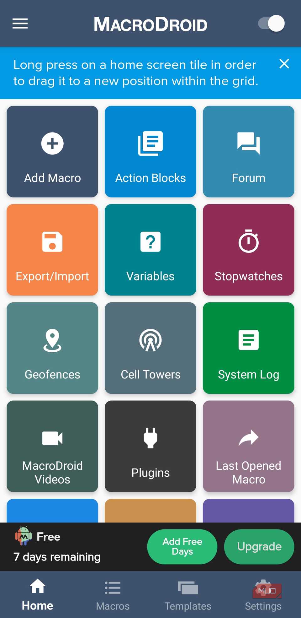 MacroDroid app on Android