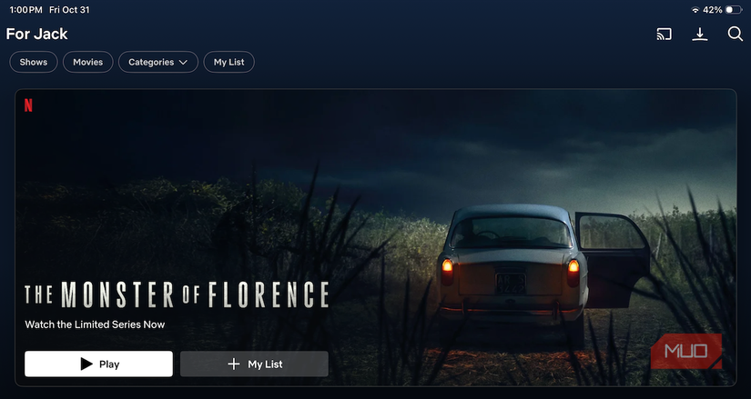 Another macabre suggestion from Netflix.