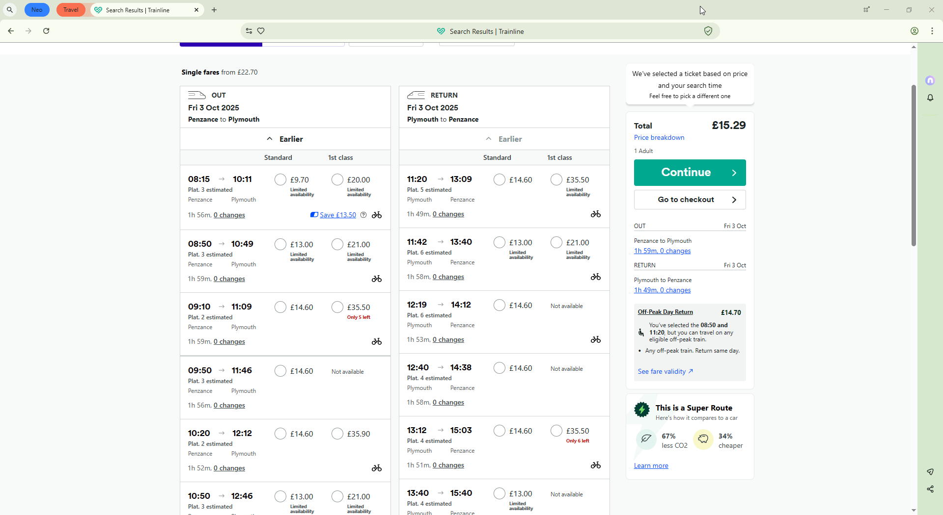 neo browser booking train ticket using sidebar for help-anim.