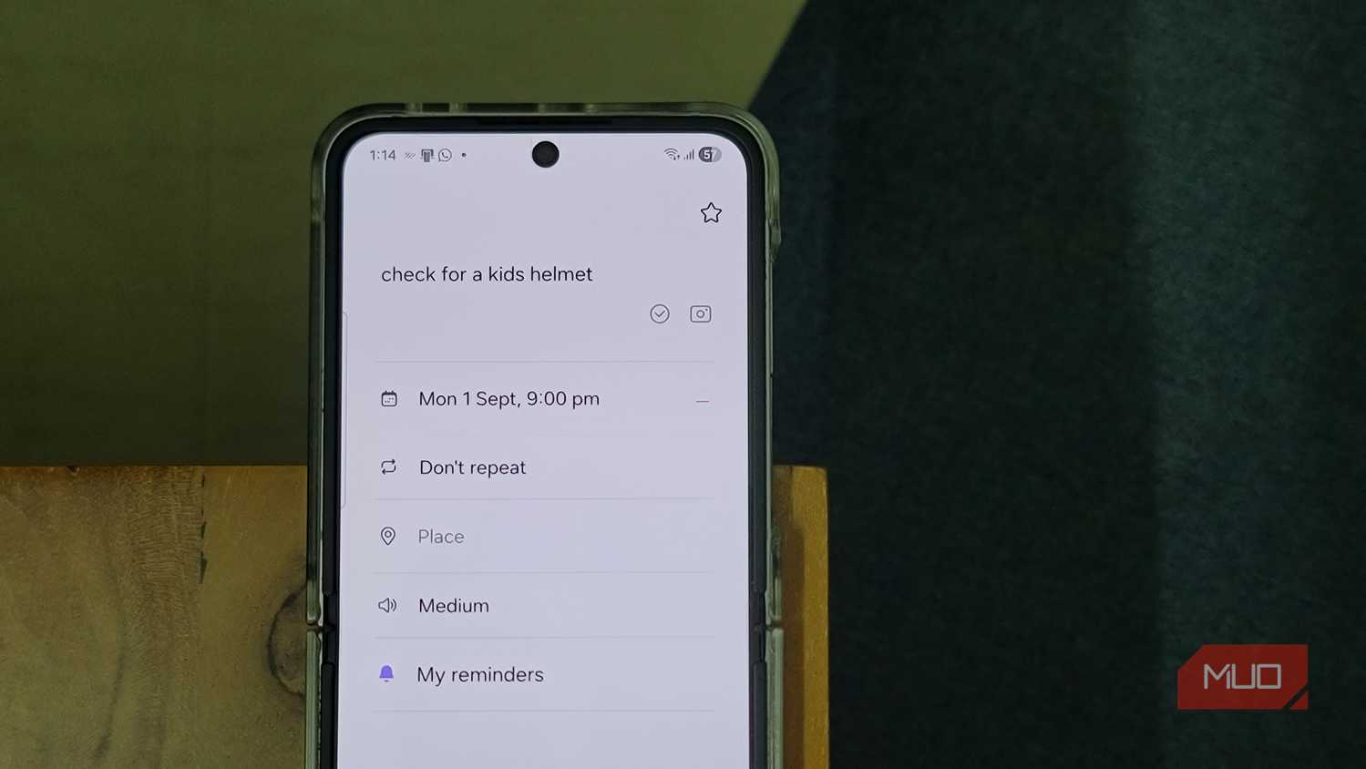 New reminder options in the Reminder app on Galaxy Z Flip 6