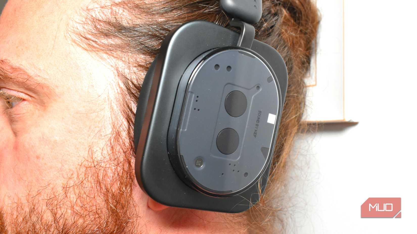 nothing headphone 1 worn by man.