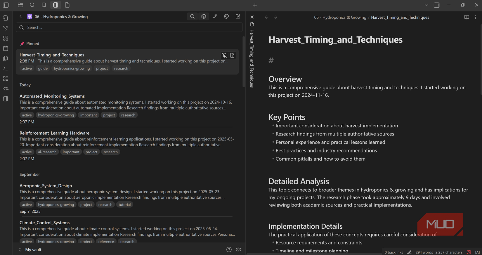 Pin key notes and add folder shorcuts