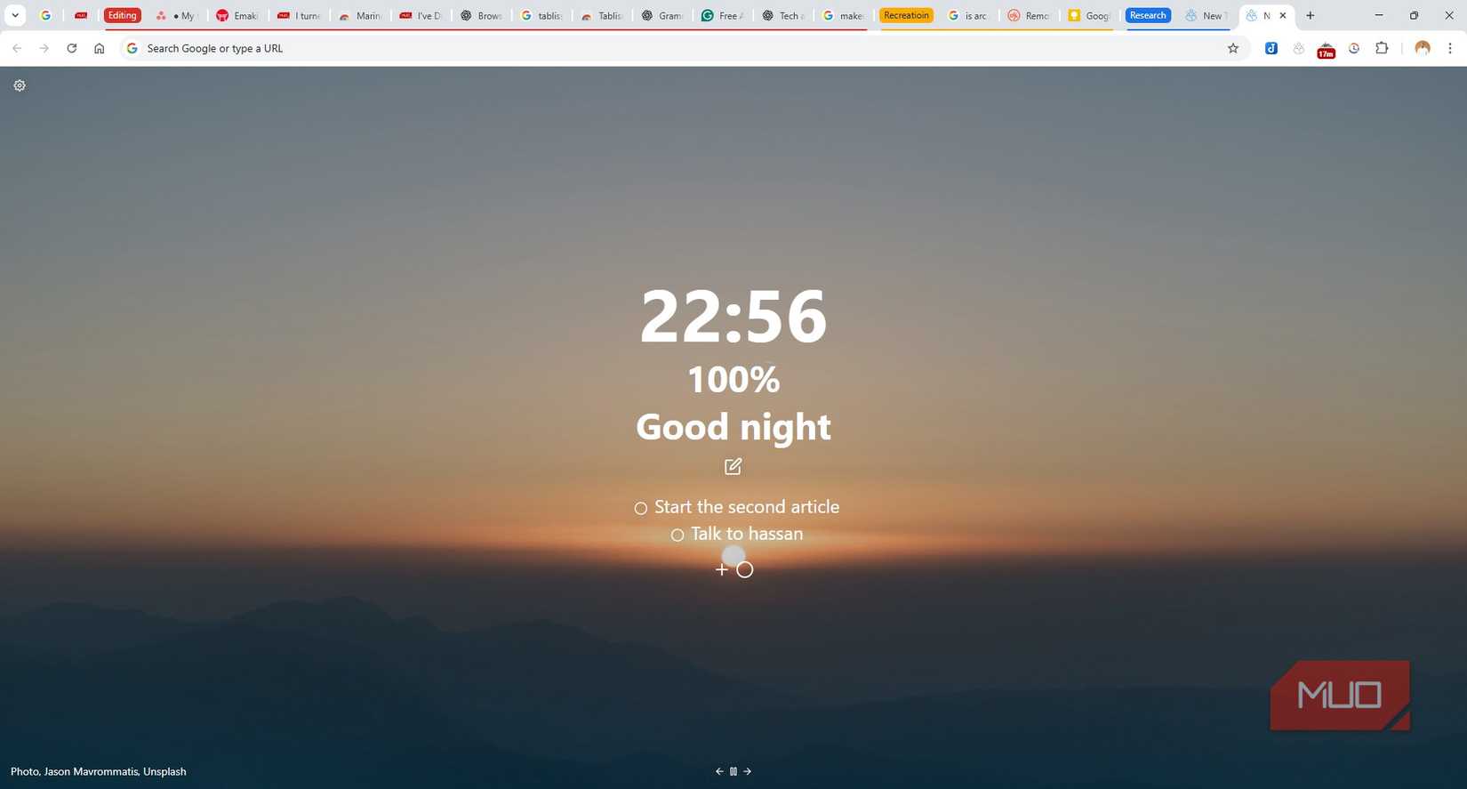 Organizing Chrome tabs into workspaces
