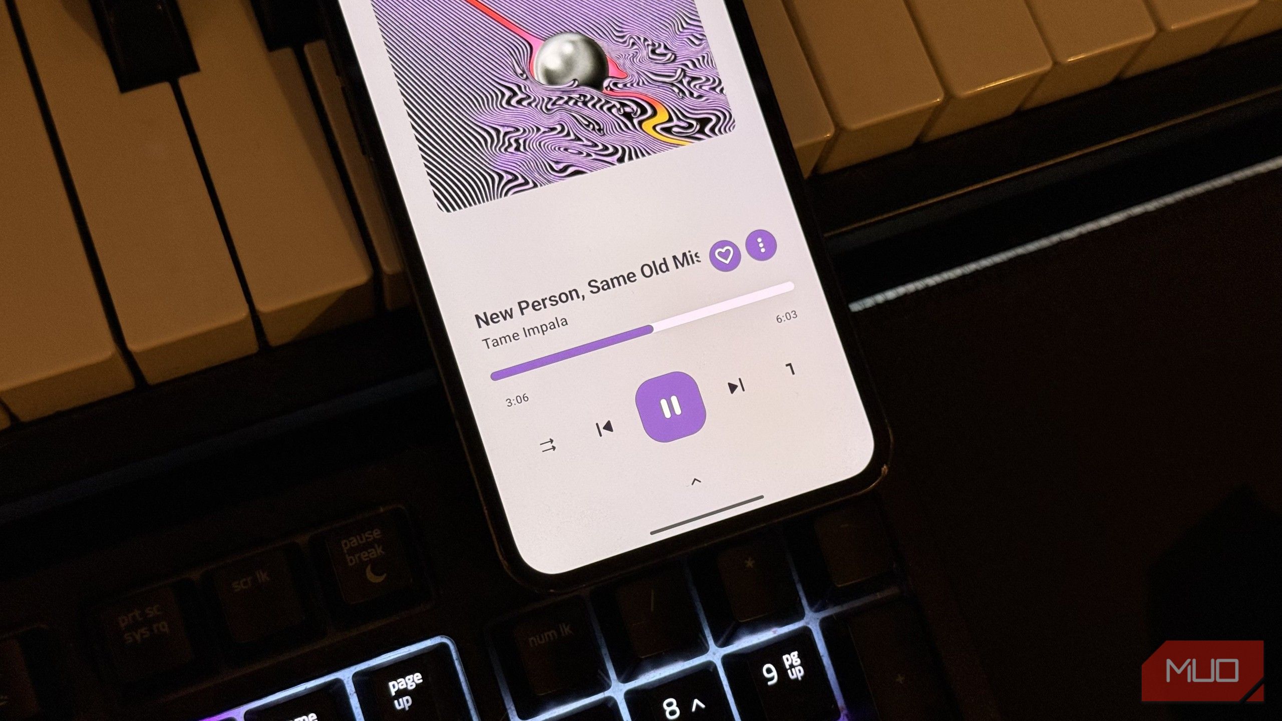 OuterTune open-source music player on an Android phone