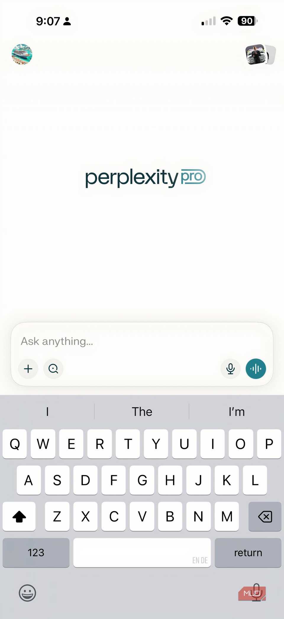 Screenshot from Perplexity Pro on iPhone.