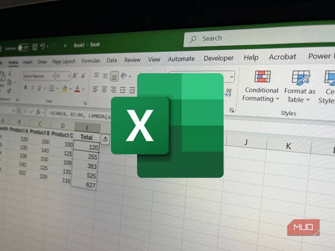 How to use the SCAN function in Microsoft Excel to calculate running totals